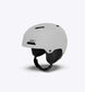 LedgeFSMIPS- Matte white helmet with black chin strap on a white background