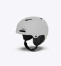 LedgeFSMIPS- Matte white helmet with black chin strap on a white background