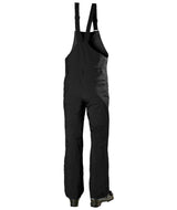 LegendaryInsulatedBibPant-Black bib overalls on a white background