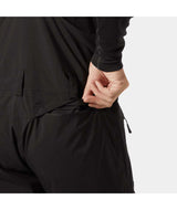 LegendaryInsulatedBibPant-Black bib overalls on a white background