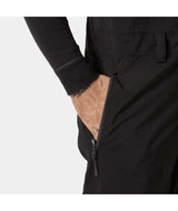 LegendaryInsulatedBibPant-Black bib overalls on a white background