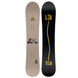 LibRig- Two views of a snowboard deck, one beige with a logo and the other black with 'LIB TECH' text, on a white background.