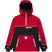 LightAnorak- Red, black, and white half zip jacket on a white background