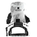 LightningSupermatic-White snowboard binding on a white background