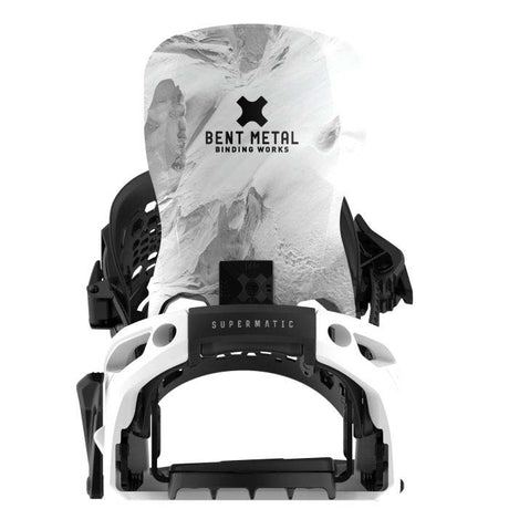 LightningSupermatic-White snowboard binding on a white background