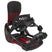 LightningSupermatic-Black and red snowboard binding on a white background