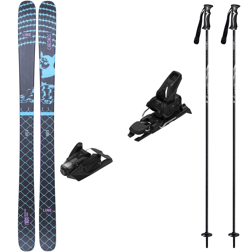Line Chronic 101 Adult Skis 2026 with Strive 12 Bindings Ski Package