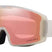 LineMinerM-White goggles with pink lenses and 'Oakley' branding on a white background