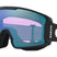 LineMinerM-Oakley goggles with a reflective lens on a white background