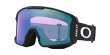 LineMinerM-Oakley goggles with a reflective lens on a white background