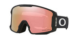 LineMinerM-Oakley goggles with pinkish-red lens on a white background