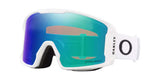 LineMinerM-Oakley goggles with a gradient blue and green lens on a white background
