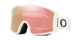 LineMinerM-White goggles with pink lens and Oakley logo on a white background