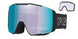 LineMinerProL-Oakley goggles with blue lens and black frame on a white background