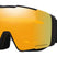 LineMinerProL-Ski goggles with orange lens and black frame on a white background
