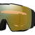 LineMinerProL-Ski goggles with reflective lens and black frame on a white background
