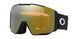 LineMinerProL-Ski goggles with reflective lens and black frame on a white background