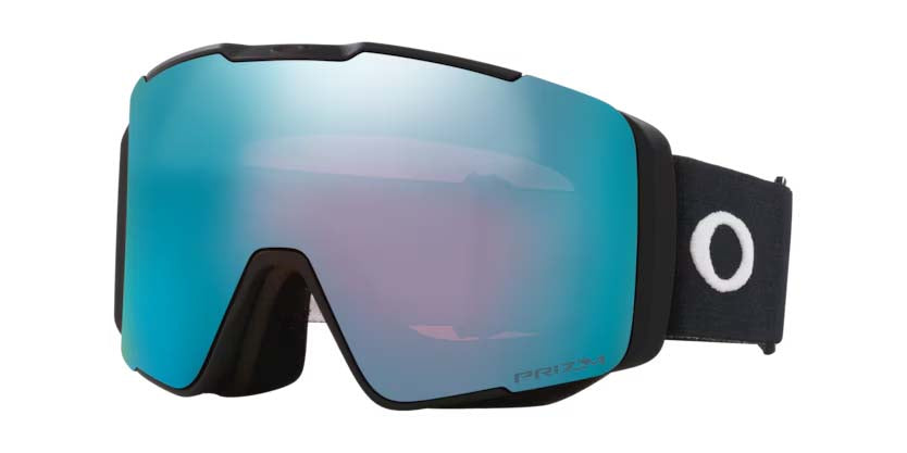 LineMinerProLAF-Blue ski goggles with black frame on a white background