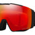 LineMinerProLAF-Red goggles with a black frame on a white background