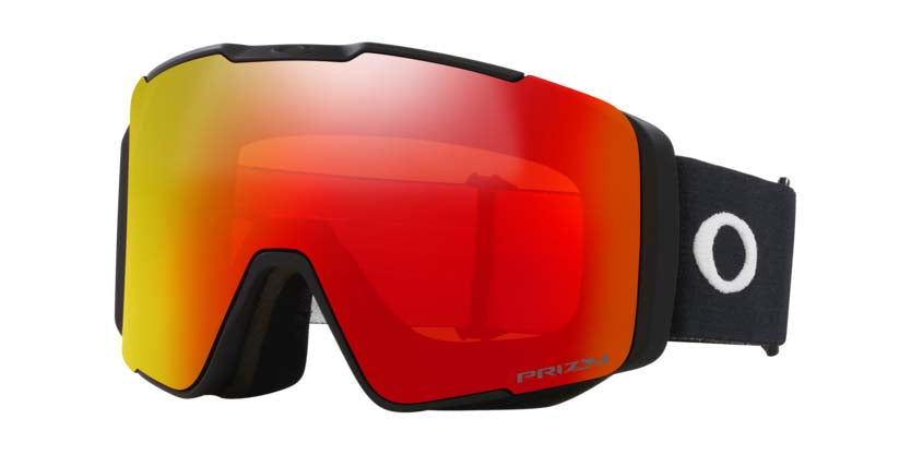 LineMinerProLAF-Red goggles with a black frame on a white background
