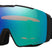 LineMinerProM-Ski goggles with a reflective lens on a white background