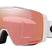 LineMinerProM-White ski goggles with a pinkish lens on a white background