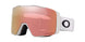 LineMinerProM-White ski goggles with a pinkish lens on a white background
