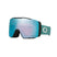 Line Miner Pro M-Ski goggles with blue lens and black frame on a white background