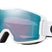 LineMinerS-White goggles with a blue lens on a white background
