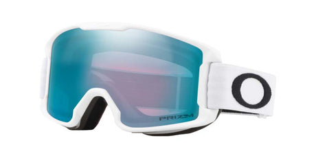 LineMinerS-White goggles with a blue lens on a white background