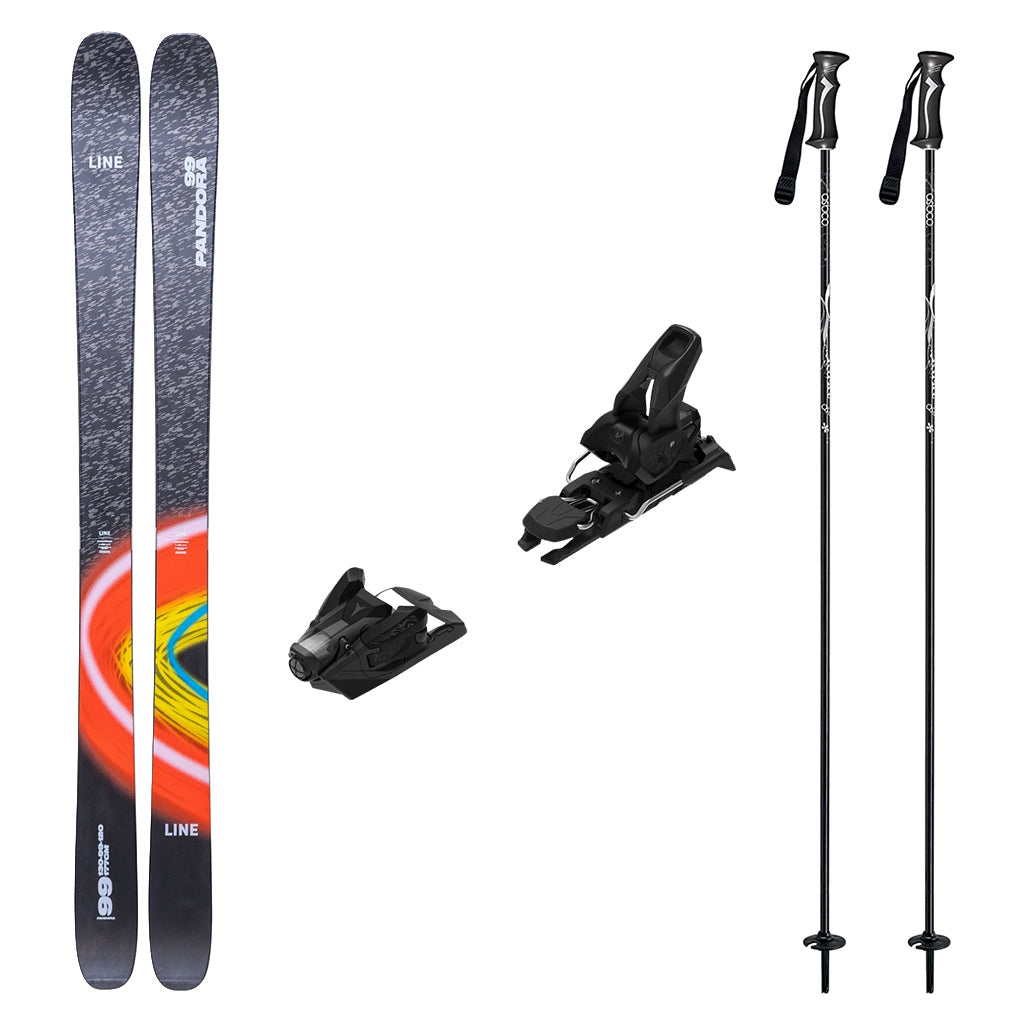Line Pandora 99 Womens Skis 2026 with Atomic Strive 12 Bindings Ski Package