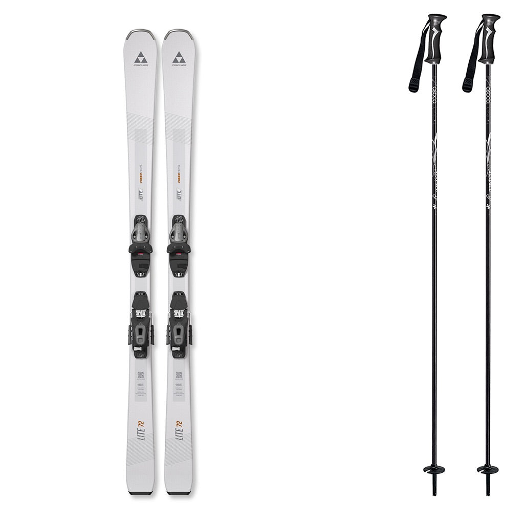 Fischer Lite 72 Adult Skis 2027 with RS 9 SLR GW System Bindings Ski Package