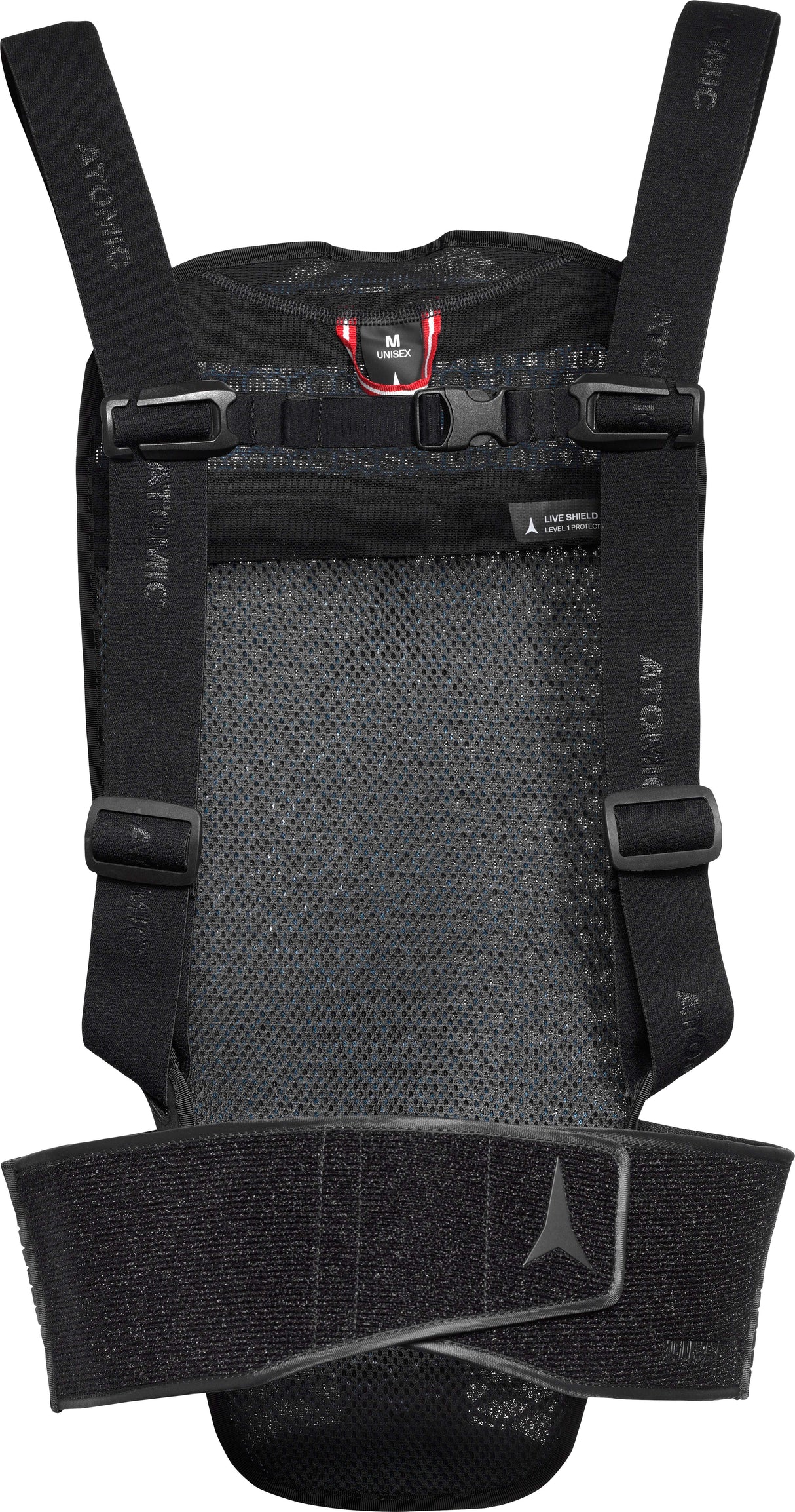 LiveShieldAMIDLite- Black back protector on a white background