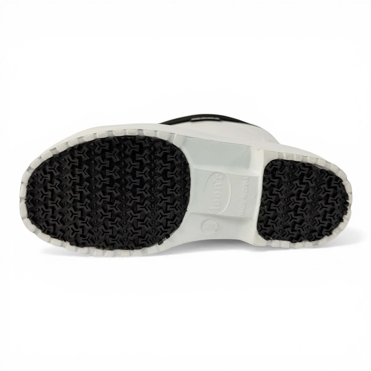 LoRider- White rubber boots on a white background