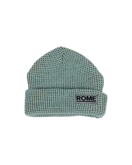 LogoBeanie- Light blue beanie on a white background