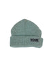 LogoBeanie- Light blue beanie on a white background