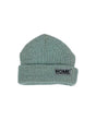 LogoBeanie- Light blue beanie on a white background