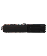 LowRollerSnowboardBag-Black floral patterned snowboard bag with Dakine logo on a white background