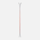 M-FREE100OPEN-A pair of Dynastar ski tips with a blue and black abstract pattern and red accents, displayed vertically against a light gray background.