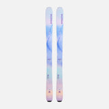 M-PROW92OPEN-A pair of Dynastar ski tips with a pastel blue, purple, and pink gradient design, displayed vertically against a light gray background.