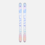 M-PROW92OPEN-A pair of Dynastar ski tips with a pastel blue, purple, and pink gradient design, displayed vertically against a light gray background.