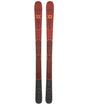 M7MantraFlat-Pair of red and black skis with a brand logo on a white background