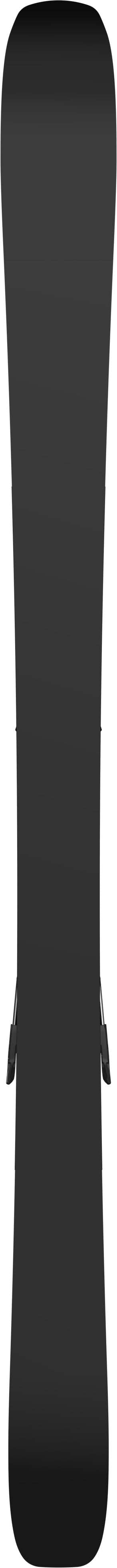 MAVEN84-Black base of the ski on a white background