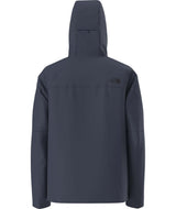 MApexElevationJacket- Navy jacket with a hood on a white background