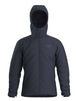 MAtomHoody-Dark gray hooded jacket with brand logo on a white background