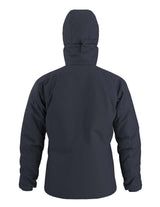 MAtomHoody-Dark gray hooded jacket with brand logo on a white background