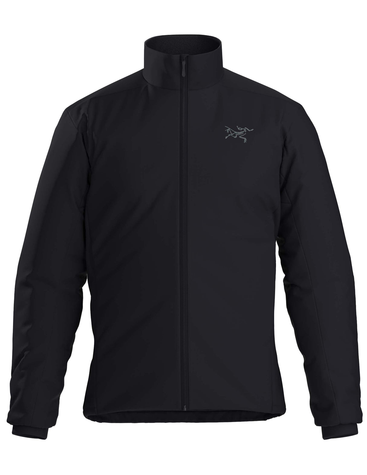 MAtomJacket-Black jacket with a brand logo on a white background