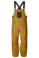 MBakerBib-Yellow bib overalls with black suspenders on a white background