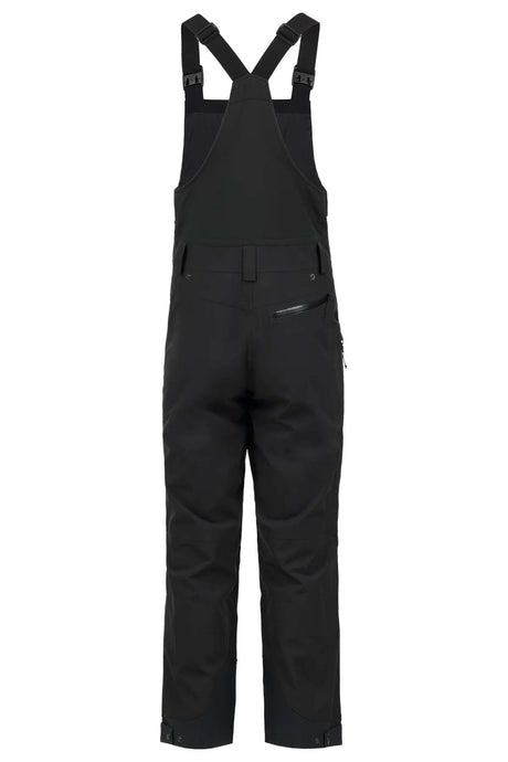 MBakerInsulatedBib-Black bib overalls on a white background
