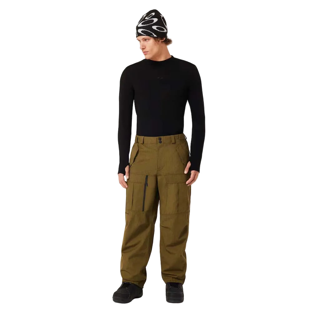 MBaldfaceShellPant-Army green ski pants on a white background